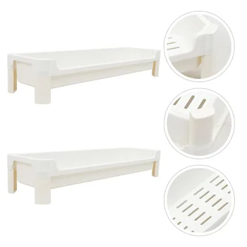 

2 Pcs Storage Rack Corner Rack Floor Rack Bathroom Rack for Bathroom Indoor Kitchen Home