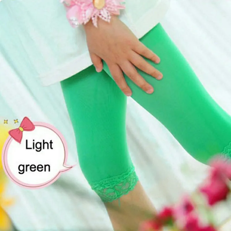 Green Детские эластичные штаны для девочек; Разноцветные эластичные штаны с рюшами; Вельветовая Одежда для девочек; От 5 до 10 лет Одежда для девочек - Цвет: Green