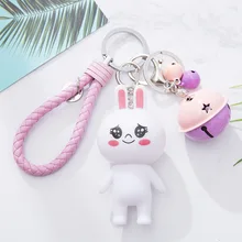 Мультфильм Медведь Кролик брелок Lucky Cat My Little Doll Bell пара сумка плетение брелок DIY аксессуары