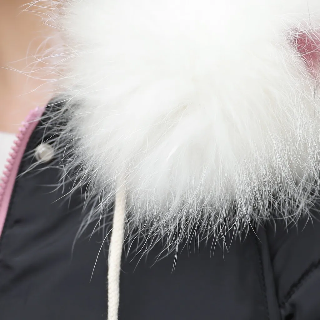Новое поступление зимняя куртка женская с капюшоном с мехом модная Высококачественная парка Теплая утолщенная верхняя одежда женские пальто парки# J30