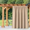 Waterproof Outdoor Blackout Curtain Panel, Monochromatic, Thermal Insulated and UV Protection, Rod Pocket, Patio or Balcony 1