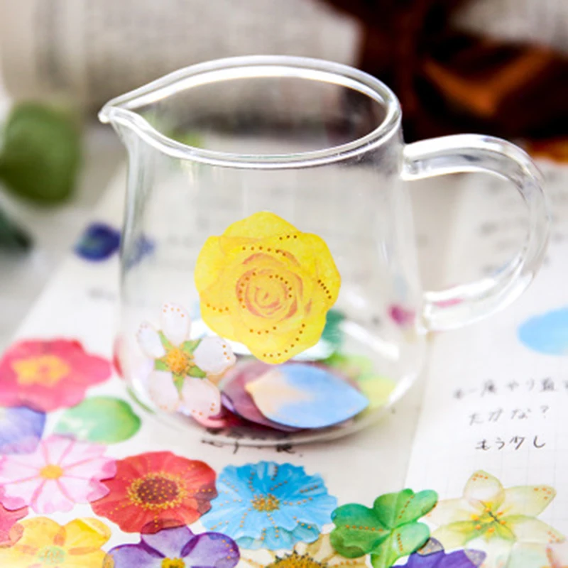 

40PCs/pack Colorful flower Petal shape sticker photo album diary Scrapbook decor stickers diy Gift card Scrapbooking sticker