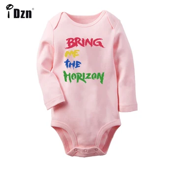 

Bring Me The Horizon Band Printed Too Weird to Live Too Rare to Die Newborn Baby Outfits Long Sleeve Jumpsuit 100% Cotton