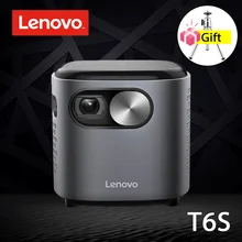 Lenovo Mobile Projector T6S DLP LED MINI Portable 70ANSI Lumens 854*480P 1G DDR3 16GB eMMC Andriod 7.1 Beamer Home Theatre