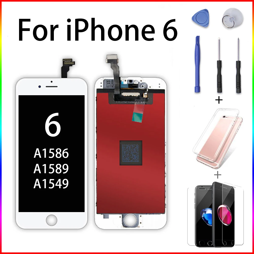 Черный/белый ЖК дисплей Pantalla для iPhone 6 экран дигитайзер сборка 6plus 6s Plus Замена с