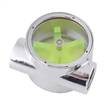 

Water Cooling Flow Meter Indicator 2 Way G1/4 5-Leaves Impeller Water Cooler Flow Indicator for Computer PC Water Cooling System