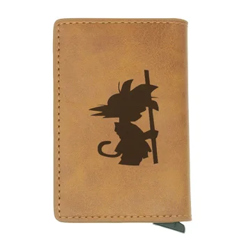 

New Dragon Ball Super Son Goku Rfid Card Holder Men Women Wallets Vintage Short Purse Leather Slim Wallets Mini Wallet Gifts