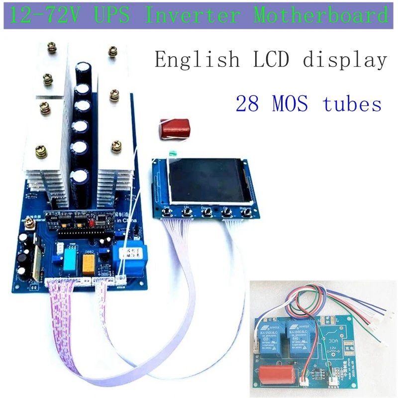 Inverter Board Pure Sine Wave Ups Automatic Switch 24v -72v Power Frequency  Inverter 28-tubes Lcd Screen Digital English Display - Inverters &  Converters - AliExpress