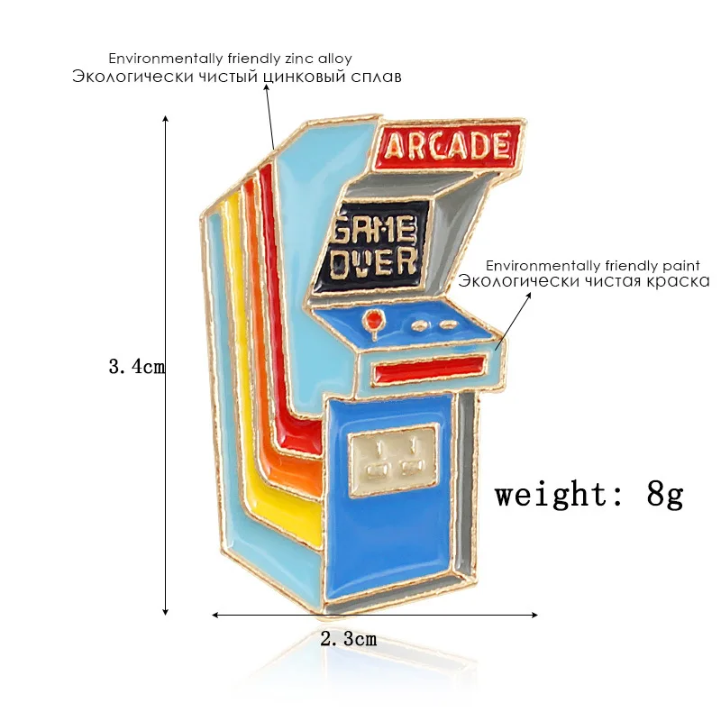 1 шт. креативные ретро значки Mario Game Machine, сплав, брошь, винтажные булавки для девочки, подарок, мини ювелирные украшения, одежда, украшение, мода
