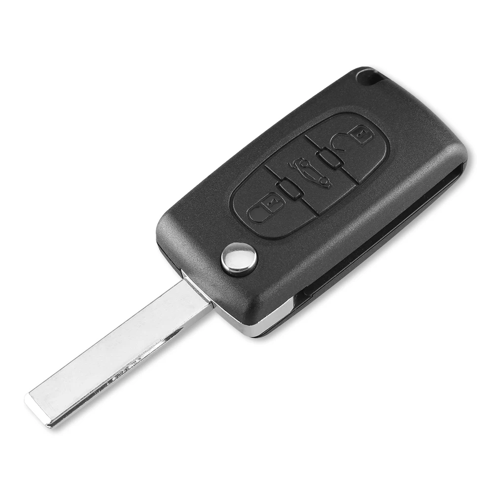 Брелок KEYYOU 10x3 кнопки чехол для автомобильного ключа Peugeot 207 208 307 308 408 Partner HU83 Blade