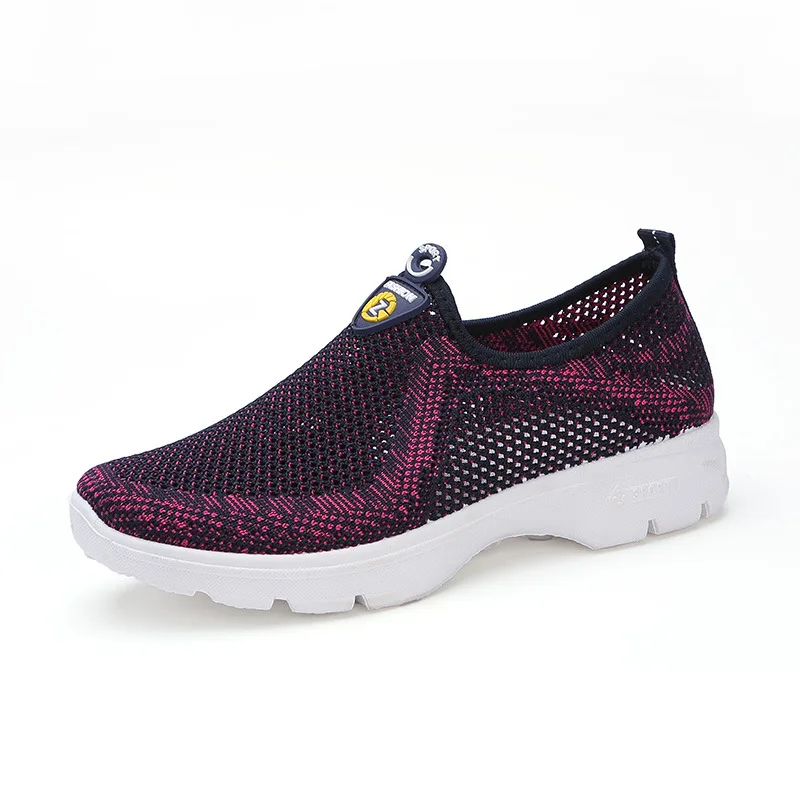 

2019 Spring New Style Fashion Breathable Fly Woven Running Shoes Women's Light And Comfortable Casual Sports Shoes a Generation