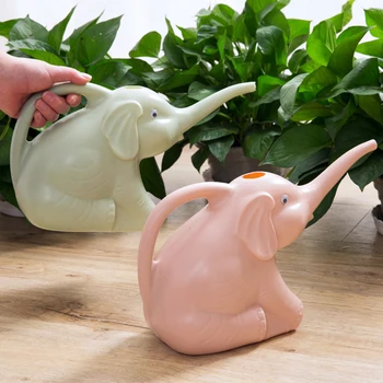 

Long Nozzle Patio Watering Tool With Handle Outdoor Garden Lawn Irrigation Can Cute PP Cartoon Elephant Plant Flower Watering