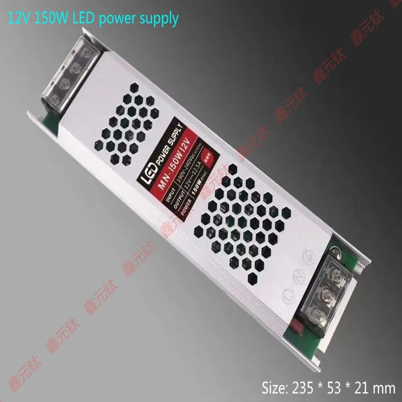 DC12V Ultra Thin LED Power Supply 60W 100W 150W 200W 300W 400W Lighting Transformers AC190-240V LED Strips driving power