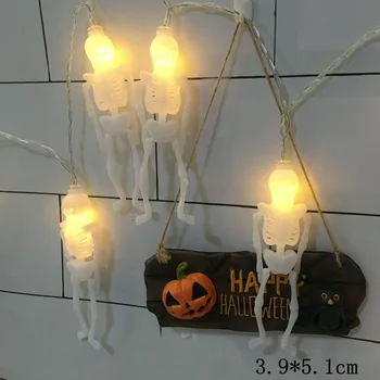 

Cute Halloween String Light Ghost Skull Pumpkin Decorative Lights Fairy LED Garden Outdoor Indoor Decoration Battery Powered