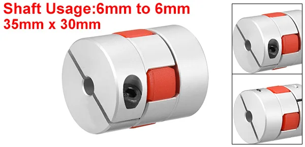 Uxcell 1/2pcs муфта вала L35xD30 6 мм до 6 мм-16 мм до 16 мм отверстие Гибкий Муфта для сервопривода ступенчатый мотор