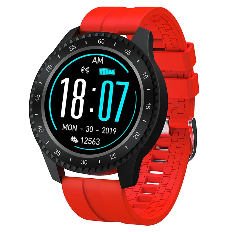 F17 Smart Watch 1.54 inch IP68 Waterproof Sport Pedometer Fitness Activity Tracker Heart Rate Monitor Smartwatch For Android IOS - Цвет: Red
