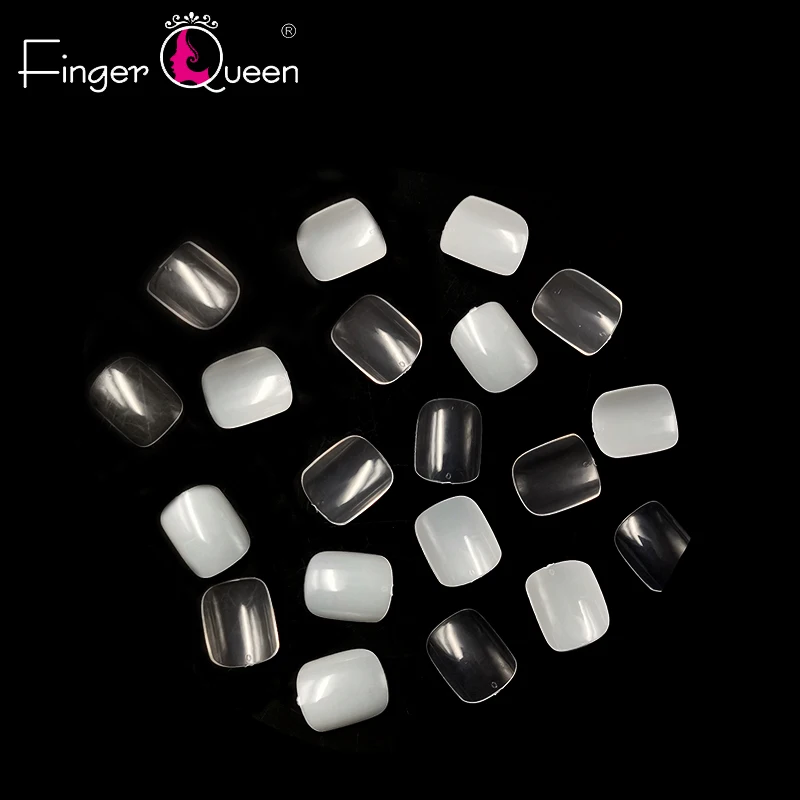 Finger queen 100 шт+ коробка искусственный акрил носок накладные ногти Советы натуральные/прозрачные ноги поддельные ногти Маникюр Искусство украшение искусственный