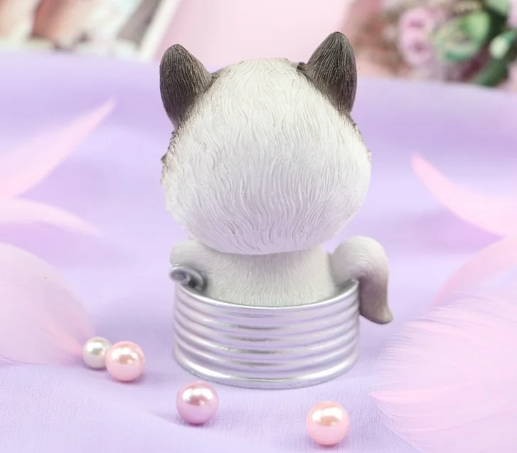 1pc Car Interior Decoration Cute Cat Doll Swing Car Ornaments Shaking Head Toys Home Decor