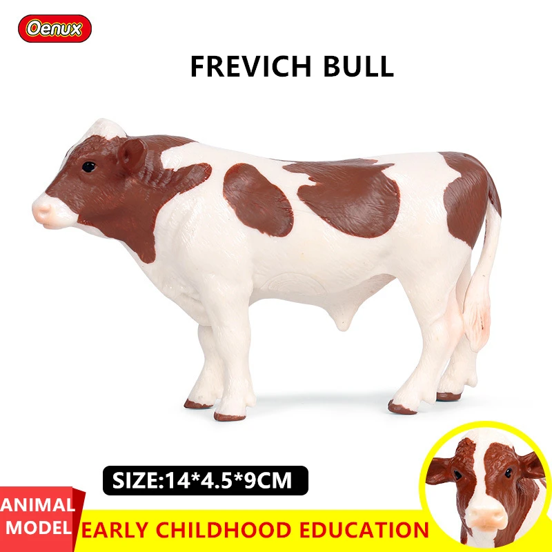 Детская сплошная симуляция дикой природы модель птицы ранчо корова Fleeveh Bull украшение модель игрушки Коллекционирование Подарки Модель игрушки