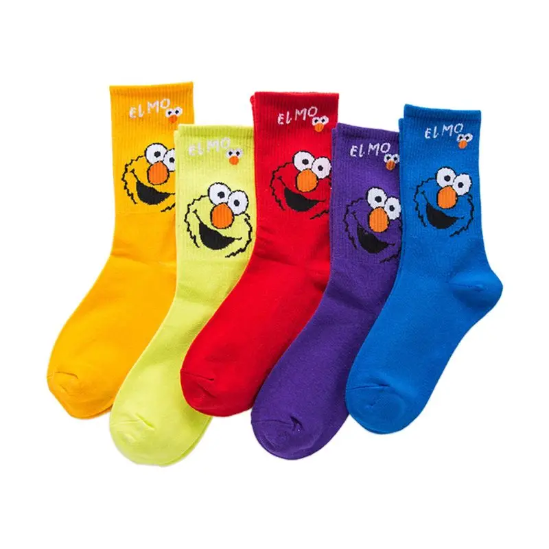 5Pair/Set Adult Soft Cotton Low Cut Ankle Socks Cute Cartoon Rainbow Sport Socks
