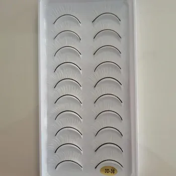 

10 Pairs 3D Faux Mink Hair False Eyelashe White Long Wispies Lashes Handmade Cruelty-free Criss-cross Eyelashes Makeup Tools