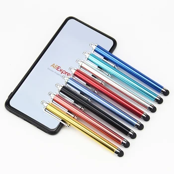 

3000pcs/lot Metal Tablet Pen with Pen Clip Aluminum 9.0HD Capacitive Stylus Pen Touch Screen for Tablet PC for IPhone IPad