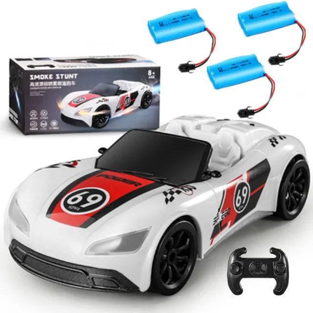 1:18 controle remoto corrida drift spray esporte carro 6ch 30 minutos 360-degree  rotação simulação de luz música alta velocidade rc carro brinquedo do miúdo  - AliExpress