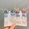 2Pcs Chinese tradditonal style hanfu Christmas Deer Antlers Hair Clips Flowers Girls Women Hairpins with tassel Hair Accessories ► Photo 3/6