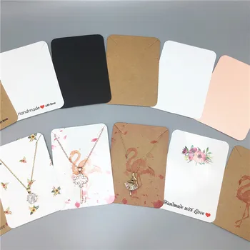 

100pcs/lot 7.8x5.6cm Paper Necklace Packaging Card Love Jewelry Gift display Card Blank High quality Jewelry Packaging Card