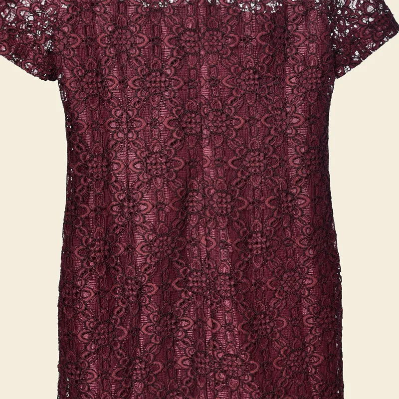 Robe Courte кружевное женское платье винтажное открытое Lanon Мини Цветочный стандартный воротник трапециевидной формы осень зима дропшиппинг