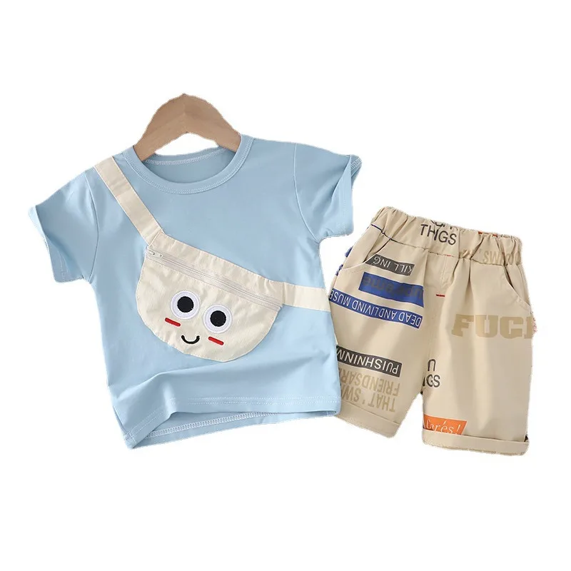

New Fashion Summer Cute Baby Girls Clothes For Boys Children Sport T-Shirt Shorts 2Pcs/Set Toddler Casual Outfit Kids Tracksuits