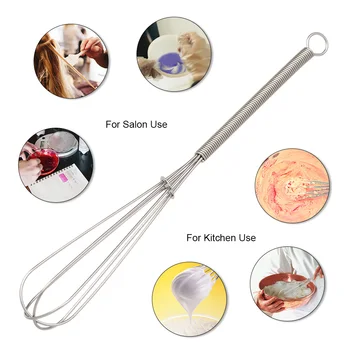 

Stainless Steel Whisk Stirrer Cream Mixer Salon Barber Hairdressing Hair Color Dye Mixing Tools Hair Styling Tools