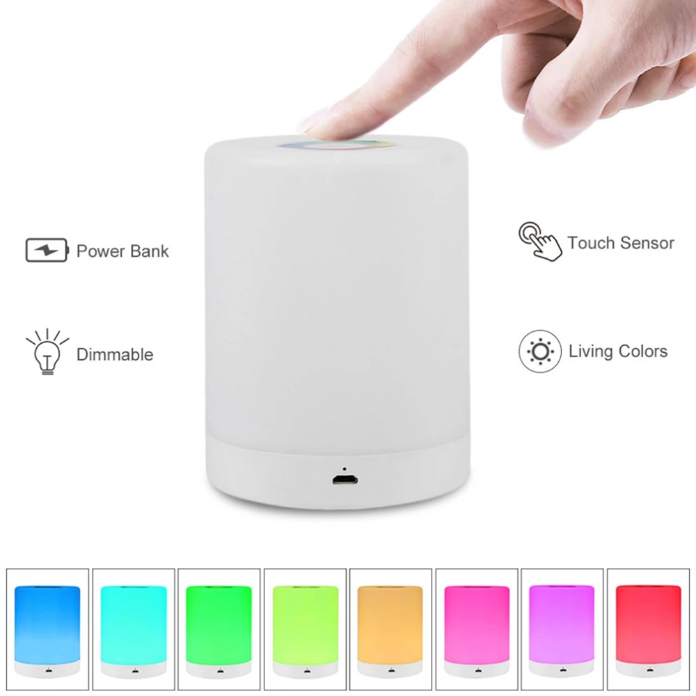  USB Smart bedside lamp LED Table Lamp Nightlight Creative Bed Desk Light for Bedroom Bedside Lampe  - 4000162794255