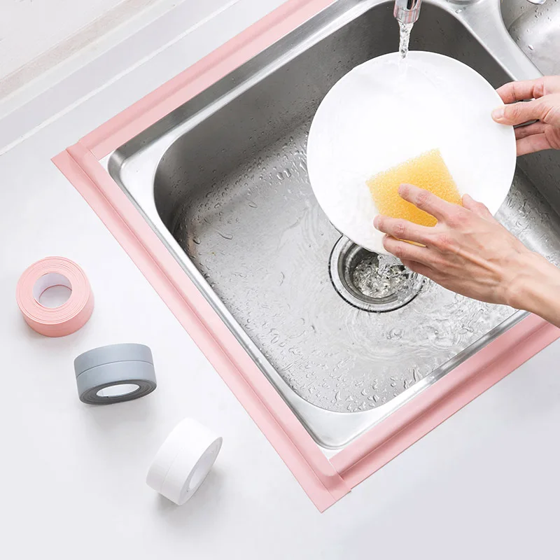 Sealing Strip Tape Caulk Self Adhesive Waterproof Wall Sticker Sink Edge For Bathroom Kitchen Accessories Shower Bath | Обустройство