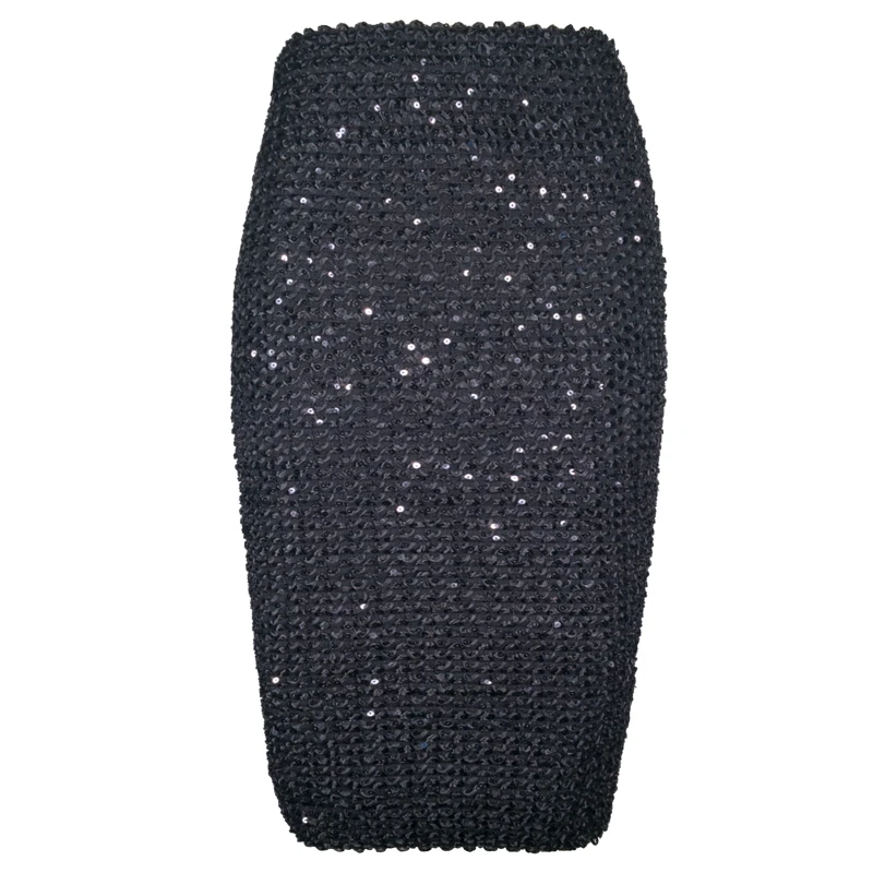 Gold Sequined Bodycon Pencil Skirt in Skirts