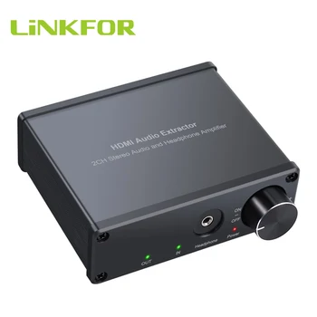 

LiNKFOR 4K 3D HDMI Audio Extractor with Volume Control HDMI to HDMI RCA 3.5mm Stereo Audio Converter HDMI Audio Splitter Adapter