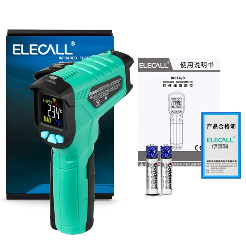 ELECALL 50 ~ 550 Бесконтактный цифровой инфракрасный термометр гигрометр Измеритель