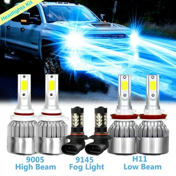 

6x 8000K LED Headlights Hi/Low+Fog Light Bulbs For RAM 1500 2500 3500 11-18 Car Headlight Car Front Light LED Light Bulb