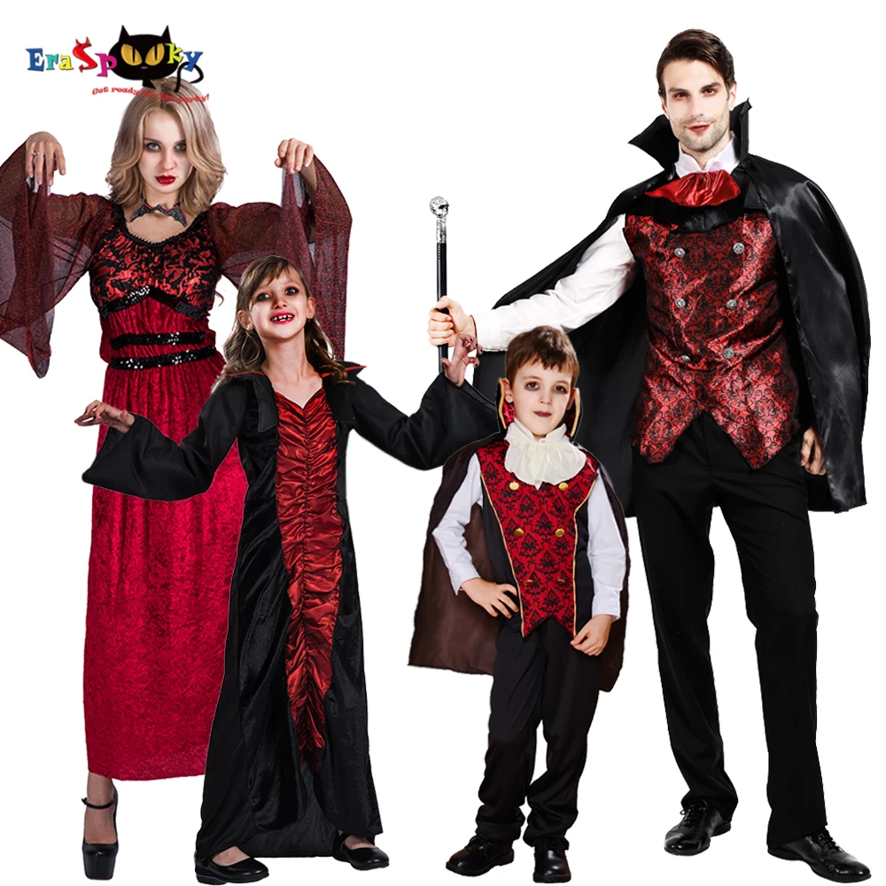 Evil Cartoon Vampire Dracula Halloween Party T Shirt Costume Childrens Kids 