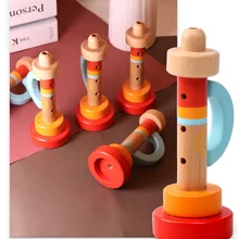 Детская игрушка музыкальная красочная деревянная труба Buglet Hooter Bugle развивающая игрушка детская игрушка музыкальный инструмент игрушки для детей