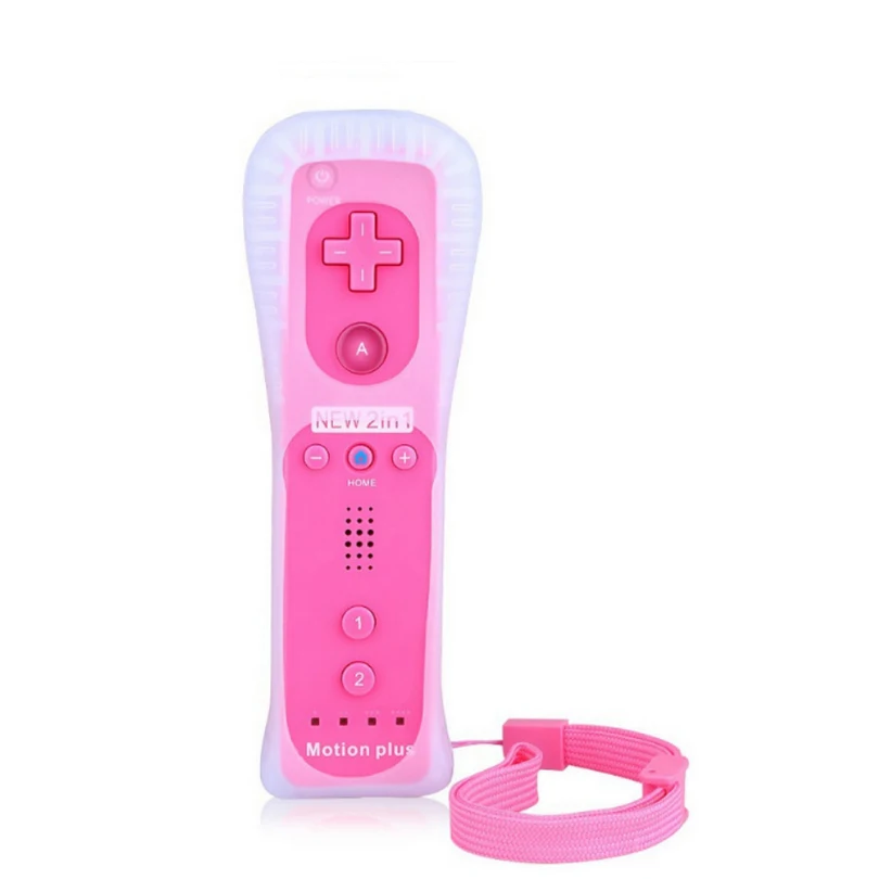 pink Встроенный беспроводной геймпад Motion Plus для wii/wii u пульт дистанционного управления для Nintendo DOS для wii игровой пульт дистанционного управления, джойстик - Цвет: pink