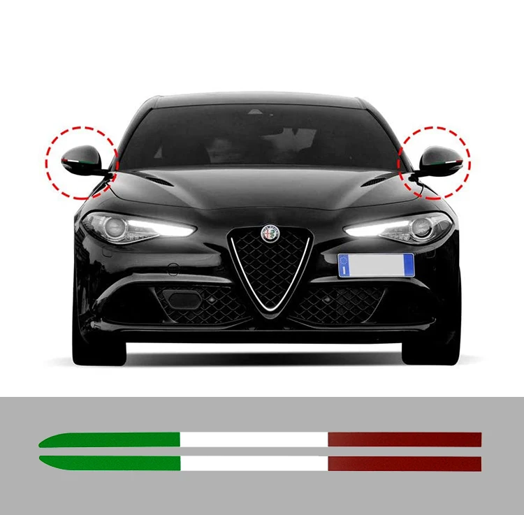 Car rearview mirror decoration garland sticker For Alfa Romeo Giulia Stelvio 147 159 giulietta Modification Accessories