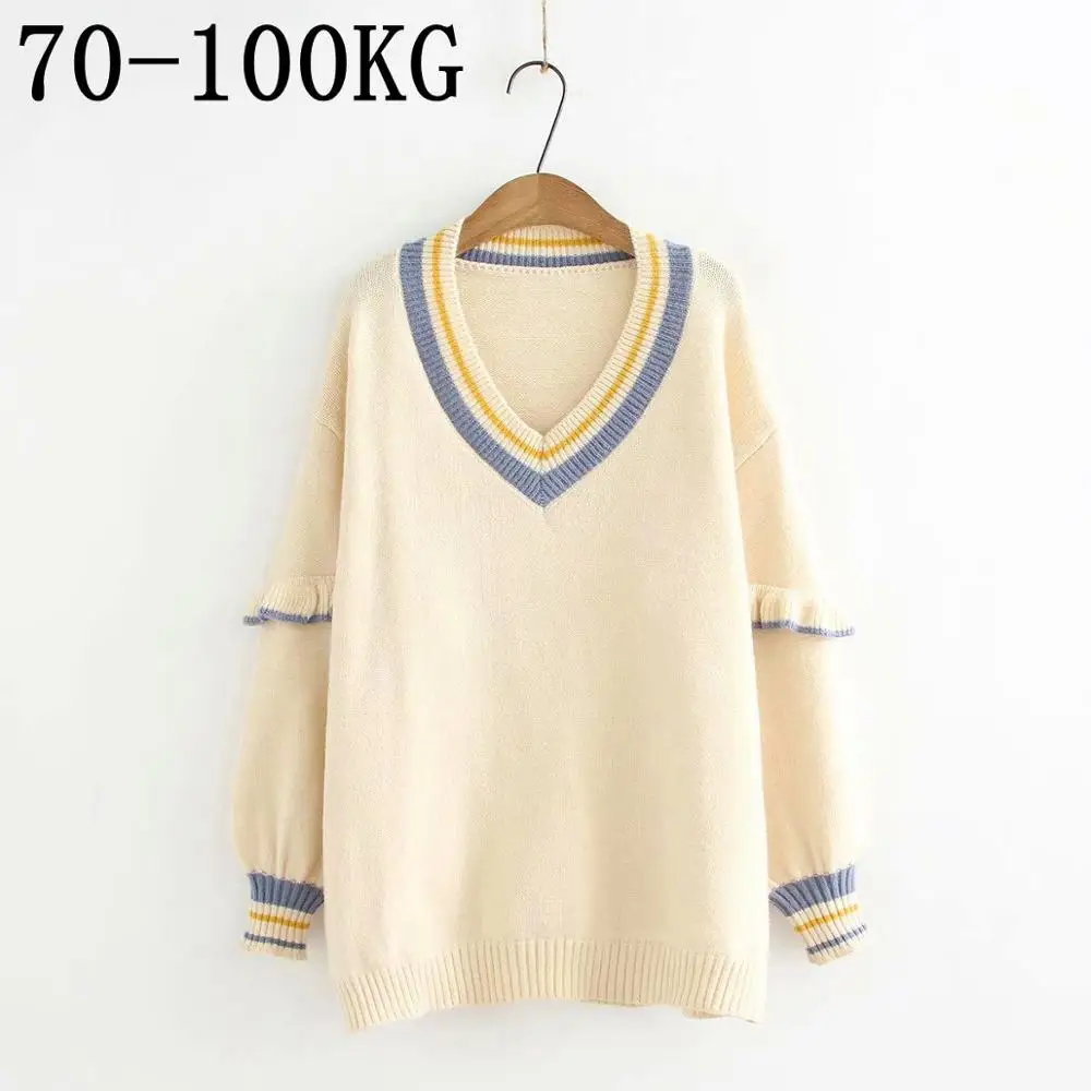 

Fashion Womens Cashmere Sweater 2019 New Winter Oversized Elegant V-Neck Pullovers Top Quality Loose Keep Warm pull femme