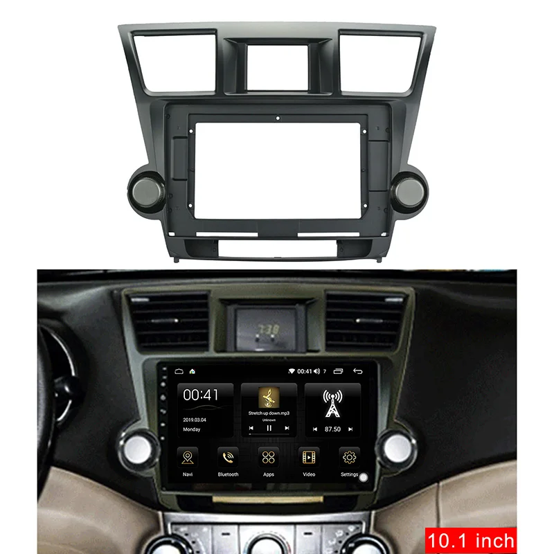 10,1 дюймов 2din автомобильный радиоприемник для TOYOTA Highlander 2008- фасции аудиоадаптер приборная панель наборы винтов Автомобильный DVD рамка