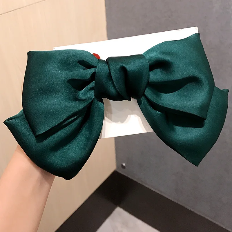 New Hair Clip Bowknot Hairpins for Women Cute Hair Accessories Vintage Big Solid Hair Bow Ties Headband Fashion Simple Hairgrip white hair clips