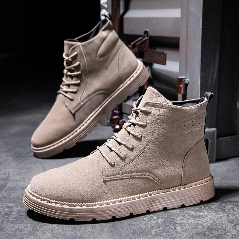 Bottines En Cuir Noires Pour Homme Chaussures De Marque De Luxe Decontractees Stylees Pour L Exterieur A La Mode Aliexpress
