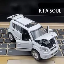 

1:32 KIA SOUL Alloy Automobile Model Die Casting Metal High Simulation Acoustooptic Children's Toy Car Collection Ornament Gift