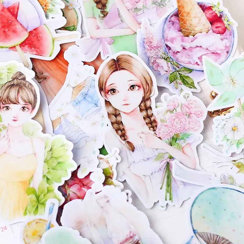 20 шт./упак. творческий Kawaii красивая девушка наклейки Скрапбукинг ярлыком дневник альбом наклейки; классические игрушки подарок