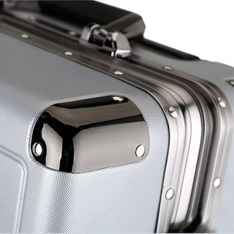 Baggage 20 24 Inch men luggage sets bag trolley suitcase rolling spinner wheels pull rod woman men aluminum frame traveller case