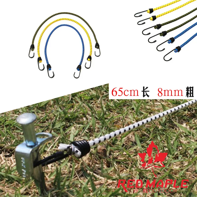 

Camping Multi-functional Double Hook Elastic Lanyard Tent Awning Camp Column Fixed Lanyard Ratchet Tie down Wind Lanyard Drawstr